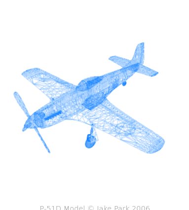 P-51D Mustang wireframe